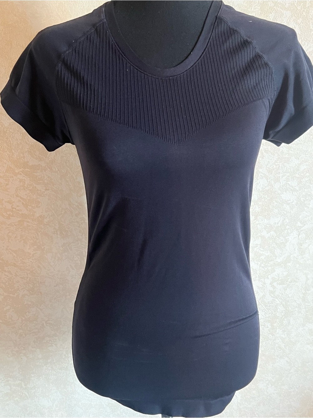 Zella Black Short-Sleeve athletic top